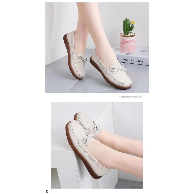 Giày Lười Da Đế Dày Mềm Mại Thời Trang Xuân Thu 2023 Cho Nữ