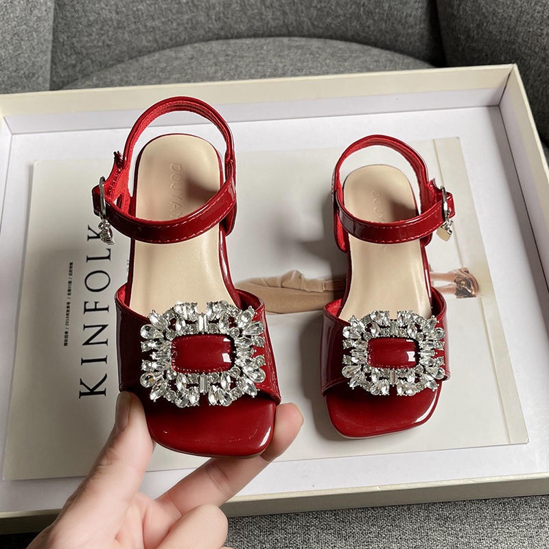 Xăng đan Cao Gót Đế Mềm Chống Trượt Kiểu Công Chúa Thời Trang Mùa Hè Cho Bé Gái