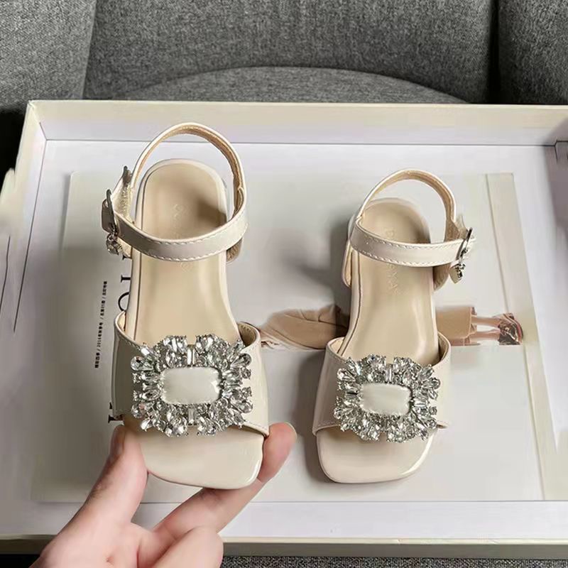 Xăng đan Cao Gót Đế Mềm Chống Trượt Kiểu Công Chúa Thời Trang Mùa Hè Cho Bé Gái