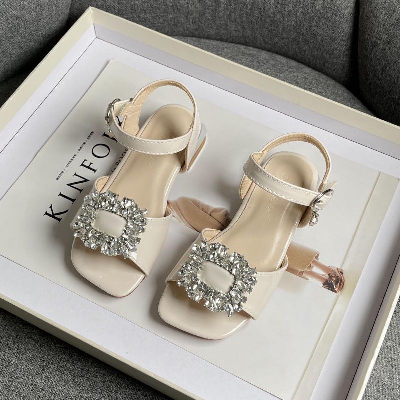 Xăng đan Cao Gót Đế Mềm Chống Trượt Kiểu Công Chúa Thời Trang Mùa Hè Cho Bé Gái