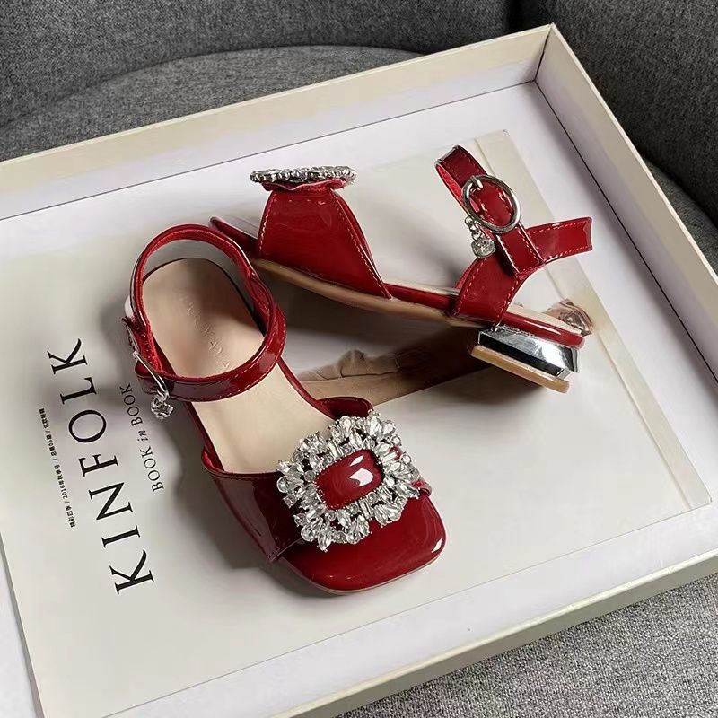 Xăng đan Cao Gót Đế Mềm Chống Trượt Kiểu Công Chúa Thời Trang Mùa Hè Cho Bé Gái