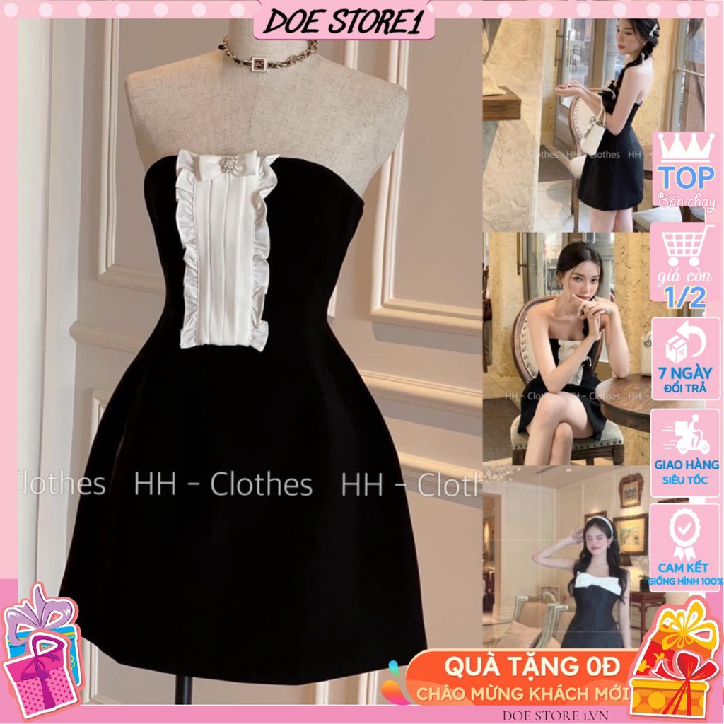Set áo thun dây xích kèm chân váy yếm siêu hót hàng đẹp có video