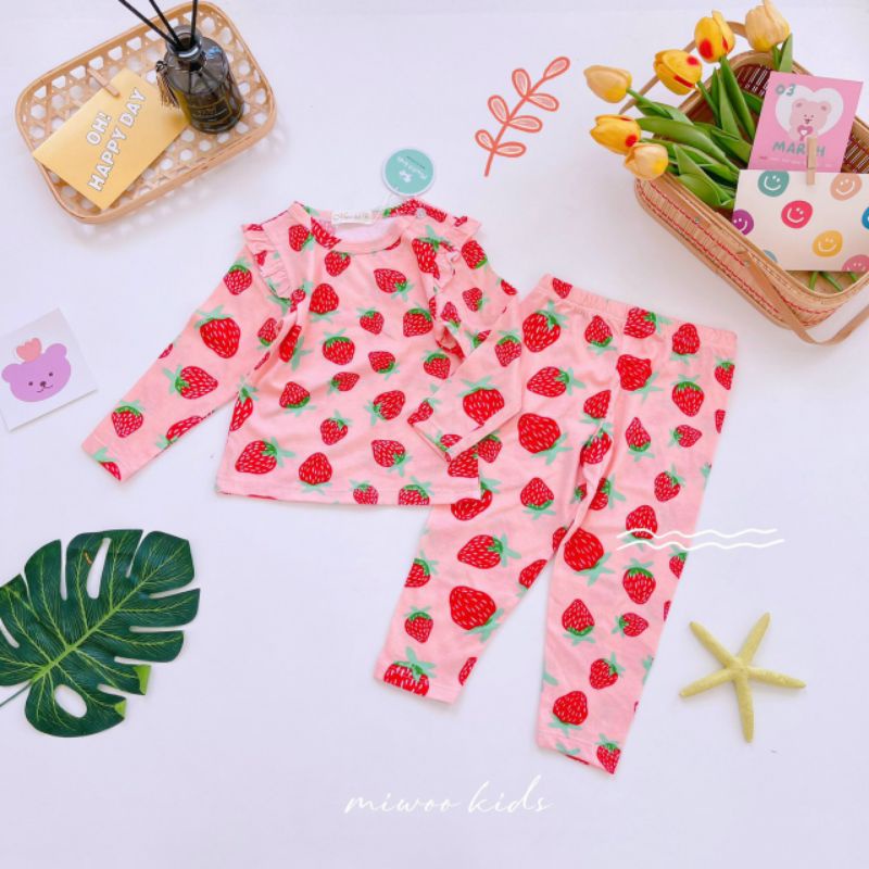 Bộ tay dài+ quần dài Cho Bé Gái 8-18kg/ đồ bộ bé gái
