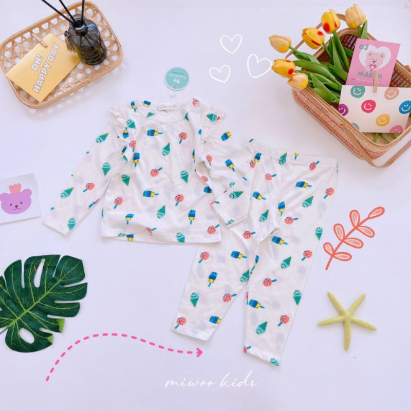 Bộ tay dài+ quần dài Cho Bé Gái 8-18kg/ đồ bộ bé gái