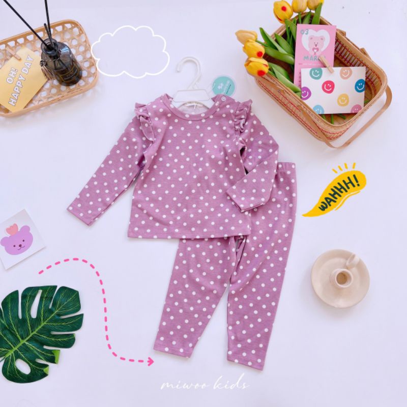 Bộ tay dài+ quần dài Cho Bé Gái 8-18kg/ đồ bộ bé gái