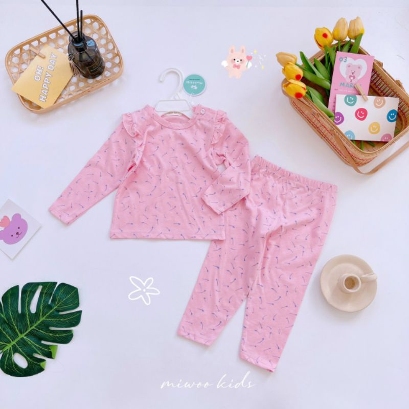 Bộ tay dài+ quần dài Cho Bé Gái 8-18kg/ đồ bộ bé gái