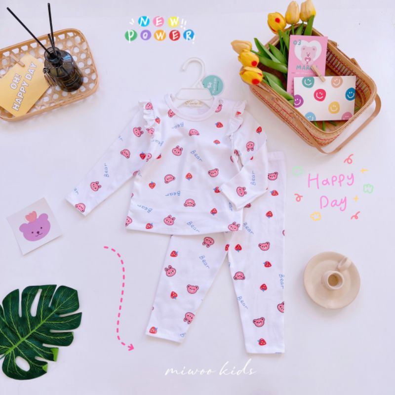 Bộ tay dài+ quần dài Cho Bé Gái 8-18kg/ đồ bộ bé gái