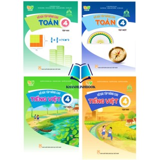 Sách - Combo 4 cuốn Vở bài tập nâng cao Toán + tiếng việt 4