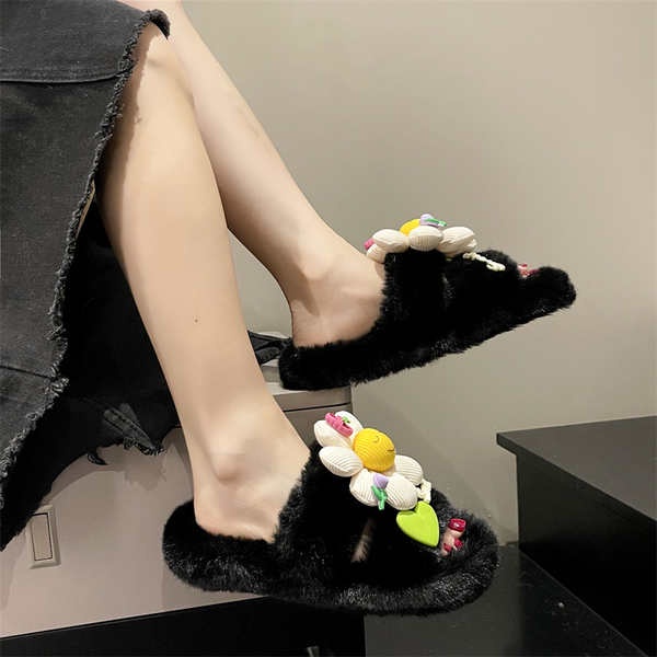 Dép Bông Hoa Thời Trang Mùa Thu 2023 Dành Cho Nữ
