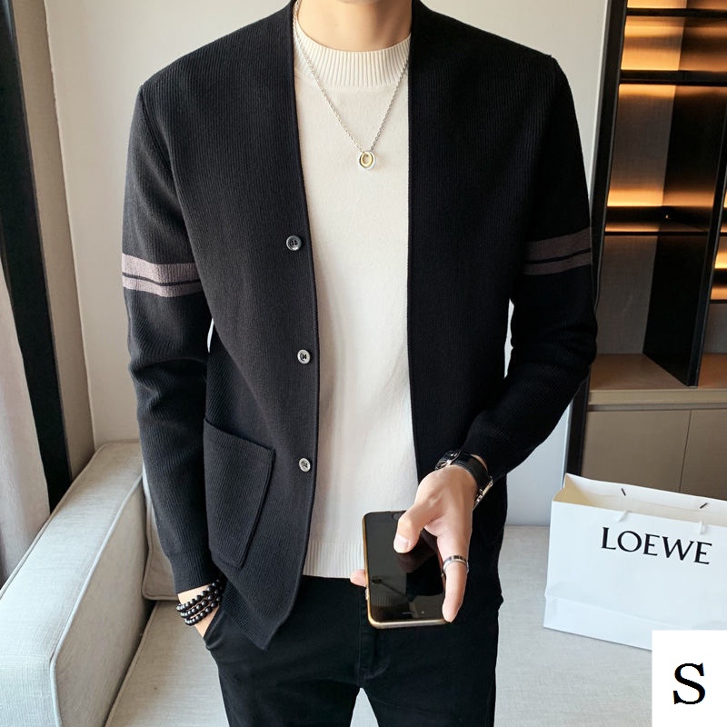 Áo Khoác cardigan Dệt Kim Phong Cách Hàn Quốc Thời Trang Xuân Thu 2022 Cho Nam