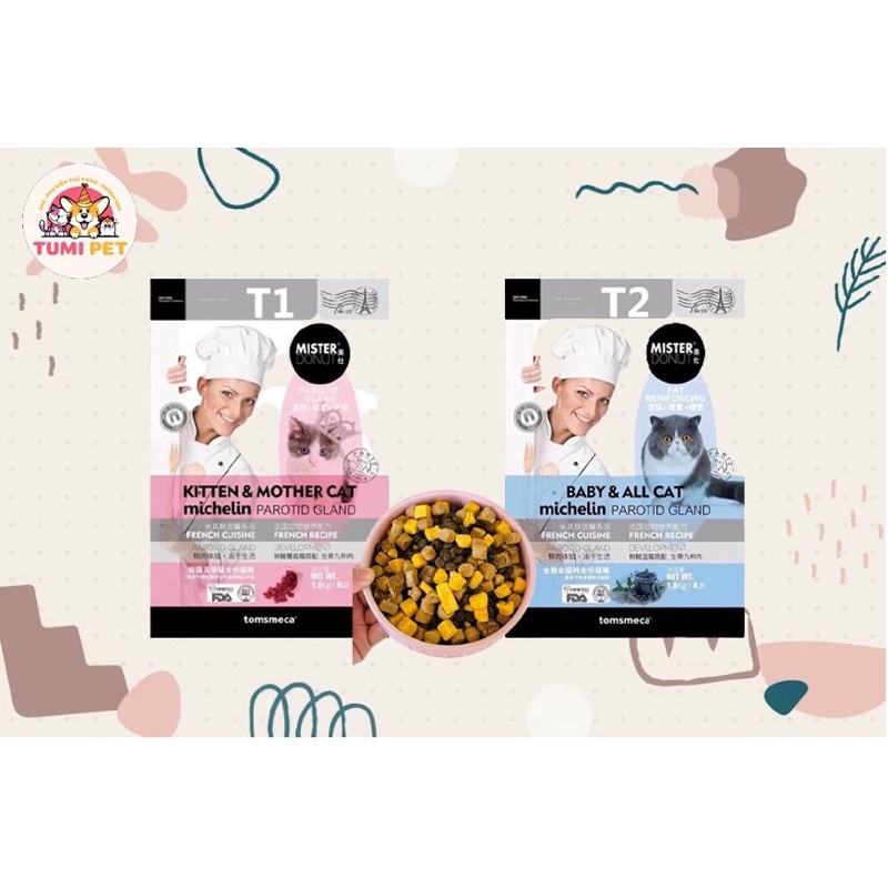 Hạt Mister Donut Cho Mèo - Hạt Cao Cấp Mix Thịt Sấy Cho Mèo