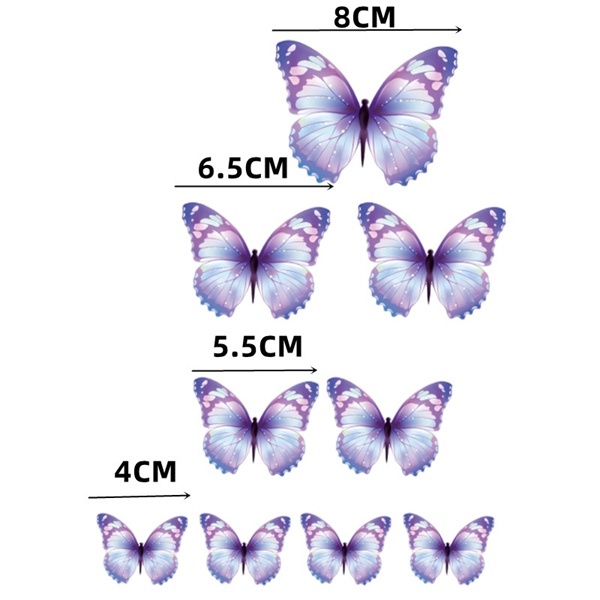 Set que cắm sắt 9 con buom màu tím