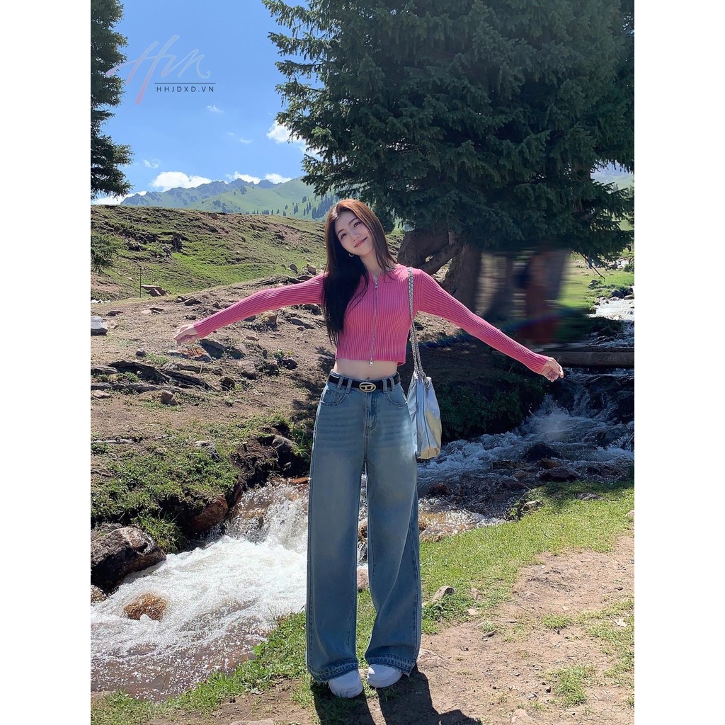 Áo cardigan Dệt Kim Hai Khóa Kéo Phong Cách Mới 2023