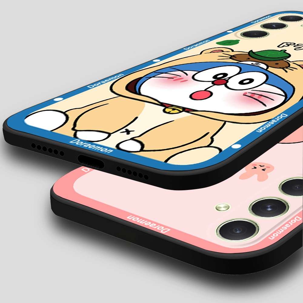 Ốp lưng Samsung A14 4G / 5G / A24 5G / A34 5G / A54 5G viền vuông TPU in hình Doraemon dễ thương