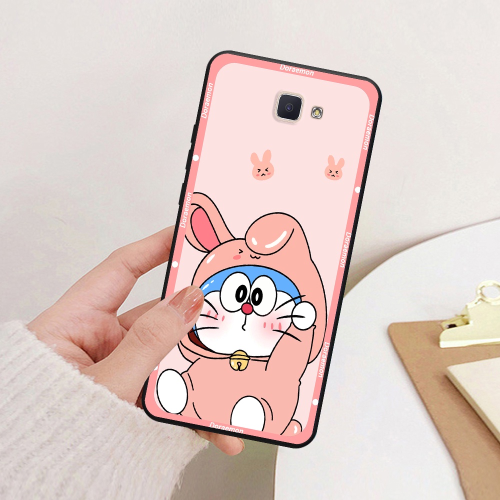 Ốp lưng Samsung J5 Prime / J7 Prime viền vuông TPU in hình Doraemon dễ thương