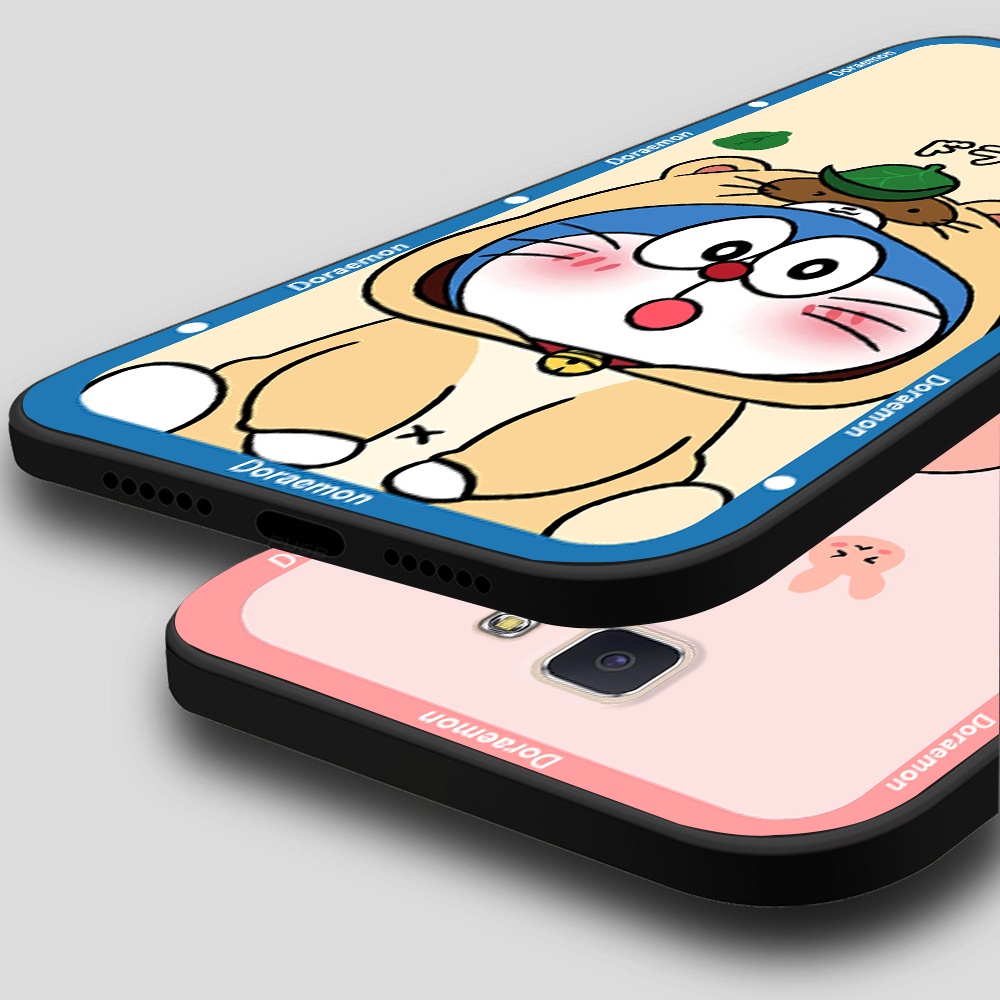 Ốp lưng Samsung J5 Prime / J7 Prime viền vuông TPU in hình Doraemon dễ thương