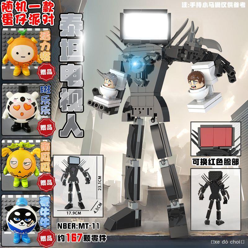 Toilet Man vs Monitor Man Mutant Phiên bản nữ TV Man Tương thích với Lego Khối xây dựng Titan Audio Man Đồ chơi lắp ráp