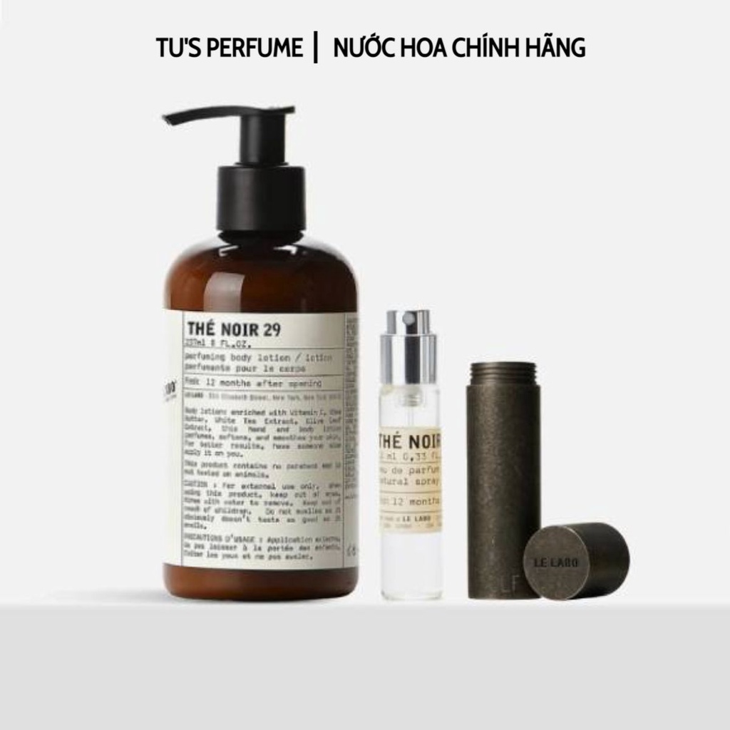 Sữa dưỡng thể Lotion 𝗟𝗘 𝗟𝗔𝗕𝗢 The Noir 29 237ml + Nước hoa 10ml Kèm vỏ ( Hàng US )
