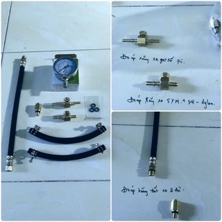 Đồng hồ đo áp xuất bơm xăng buồng đốt 2in1 - phụ tùng mạnh hiếu