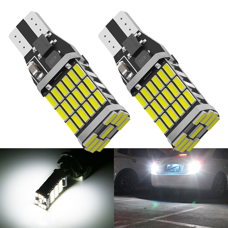 1 bóng đèn LED T15 4014 45SMD Canbus 12V đèn lùi, báo rẽ, demi ô tô xe máy