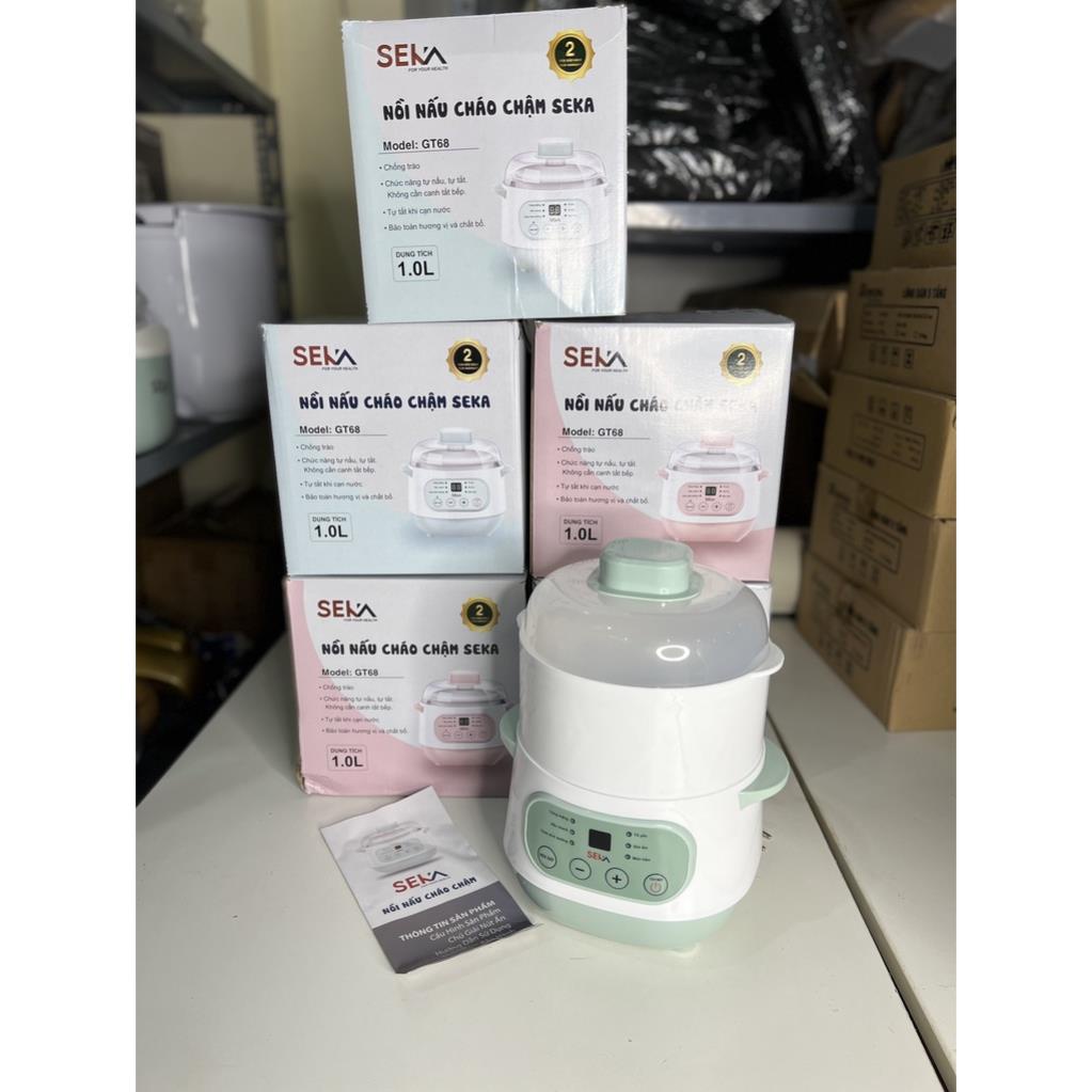 Nồi Nấu Cháo Chậm Cho Bé Ăn Dặm SEKA GT69/GT69 dung tích 2L bảo hành 12 tháng
