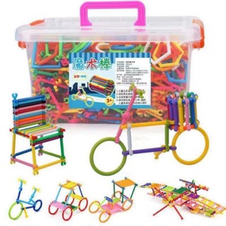Đồ chơi lắp ghép 600 que 3d cho bé - bộ xếp hình que diêm cho bé sáng tạo - đồ chơi giáo dục thông minh