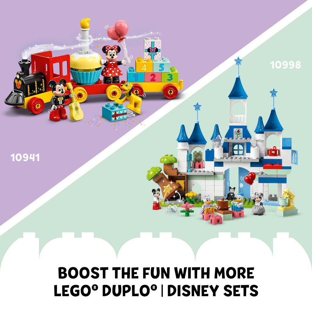 [Mã LIFEMC06DBAU giảm 50k đơn 350k] LEGO Duplo Disney 10998 Đồ chơi lắp ráp Lâu đài Disney Ma thuật 3 trong 1 (160 chi t