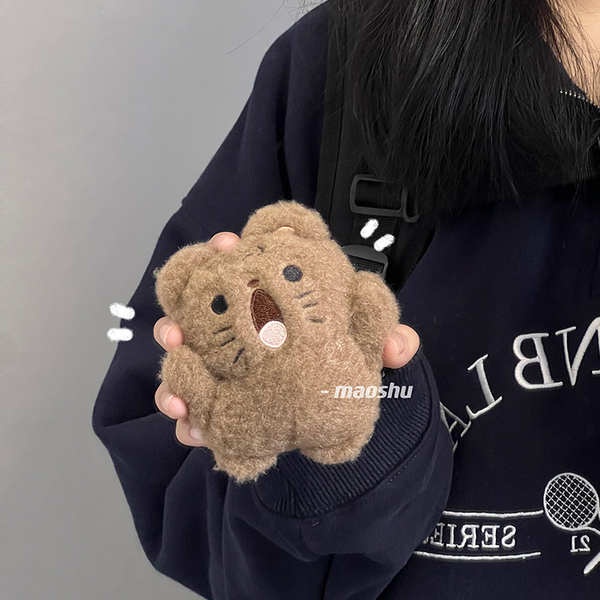 Móc khoá đôi móc khoá gấu bông ins đáng yêu la hét chó con mèo nhồi bông gói treo, sinh viên cặp vợ chồng quà tặng móc khóa sáng tạo