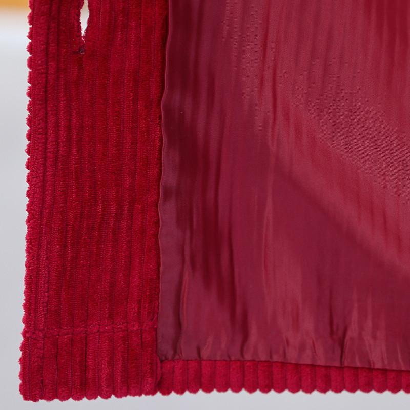 Áo Khoác Nhung Kẻ Không Tay Thêu Họa Tiết Phong Cách Mới Dành Cho Phụ Nữ Trung Niên