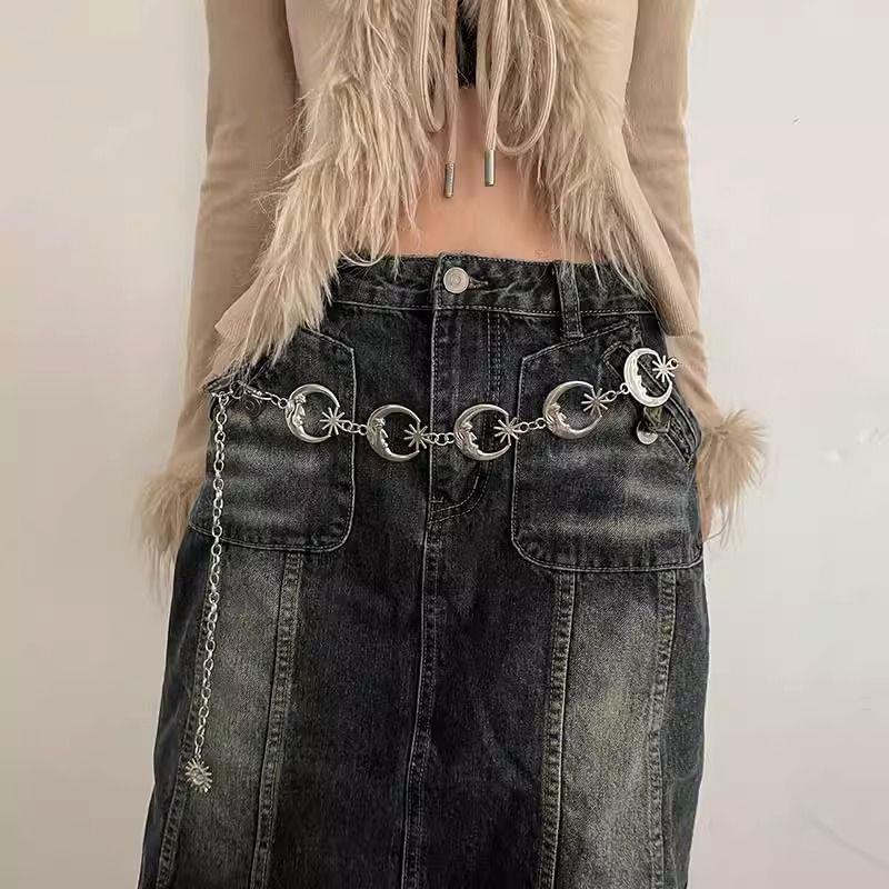 Thắt Lưng Màu Nâu Đính Đinh Tán Phong Cách retro Mỹ 2023 Mới