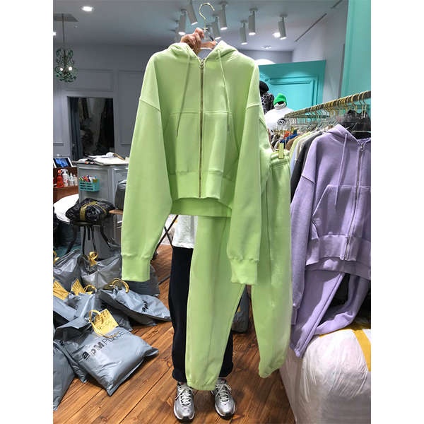 Set Áo Nỉ Dài Tay Có Mũ + Quần Dài Thời Trang Nữ