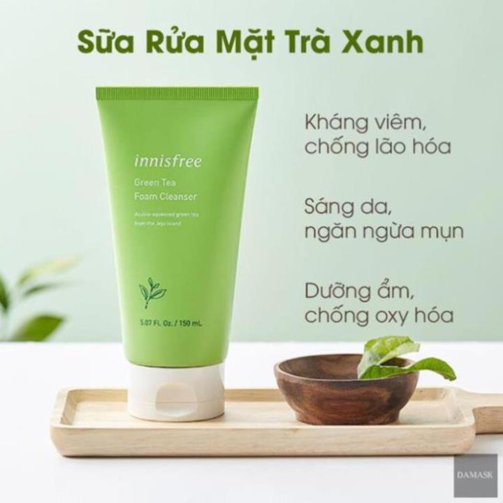 Sữa Rửa Mặt Innisfree Chiết Xuất Trà Xanh Làm Sạch Da 150ML