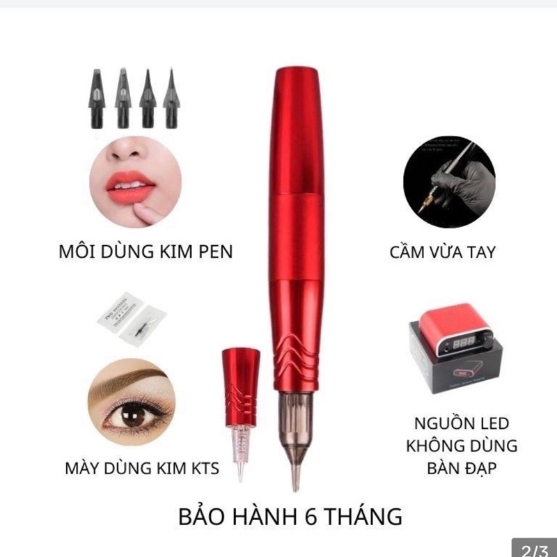 Combo pen mini 2 đầu phun xăm thẩm mỹ 6.0
