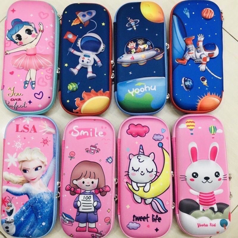 Hộp bút 3D hộp bút xốp nhẹ hoạ tiết in nổi 3Dshop huong lan