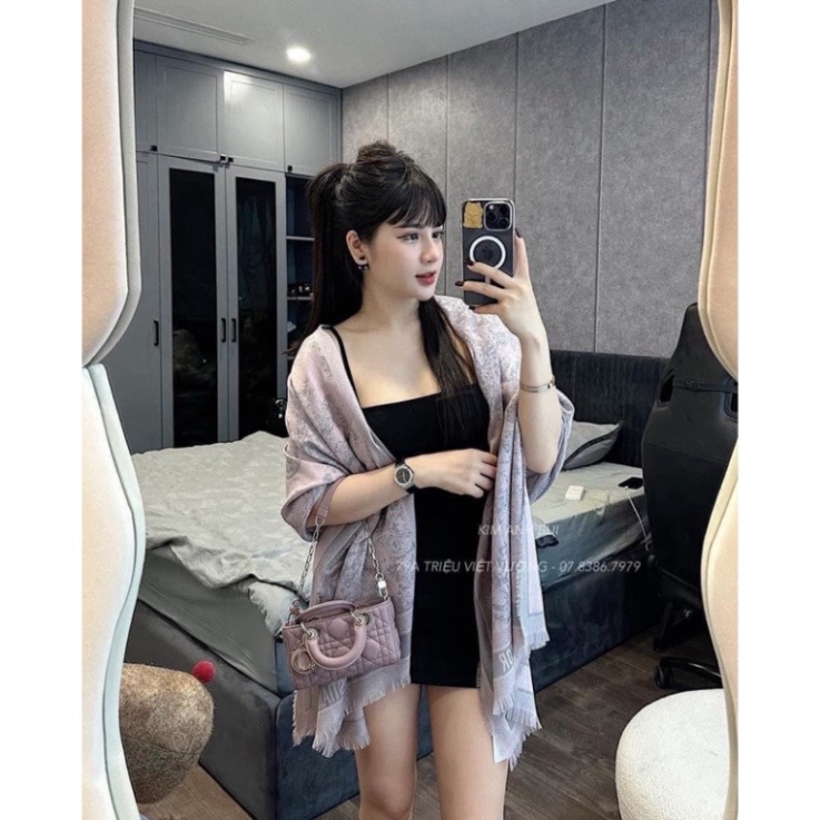 KHĂN LỤA MỀM LOANG MÀU HỒNG
