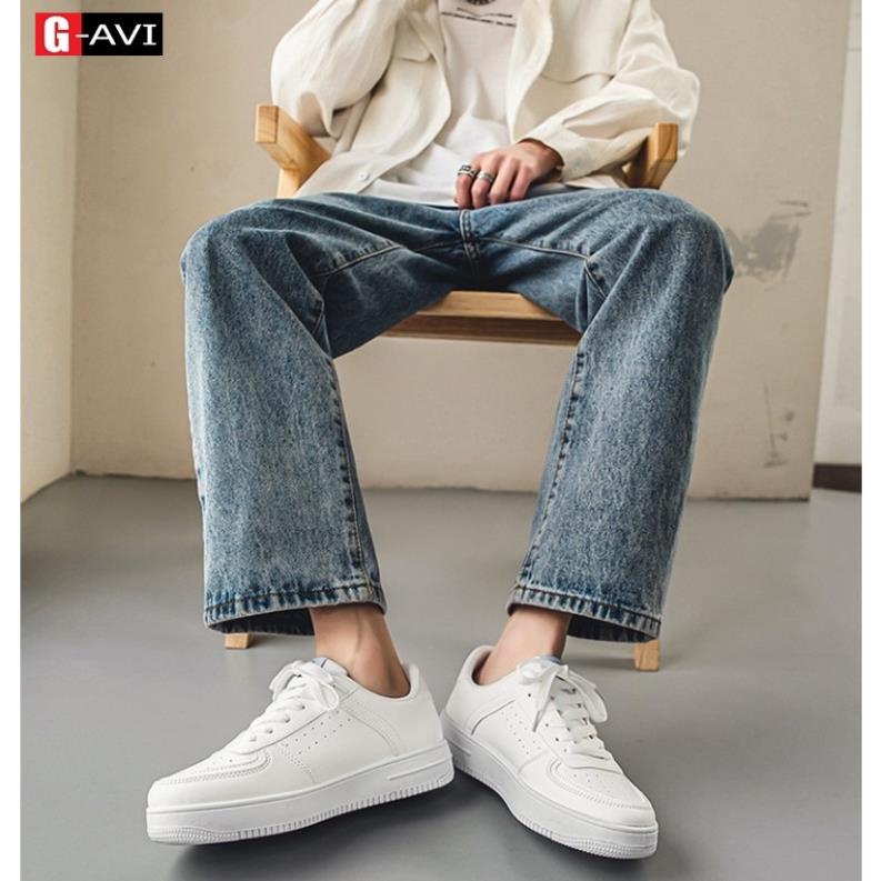 Giày Thể Thao Nam Trắng Hot 2023 Phong Cách Đơn giản Năng Động Dễ Phối Đồ AVI - 7007