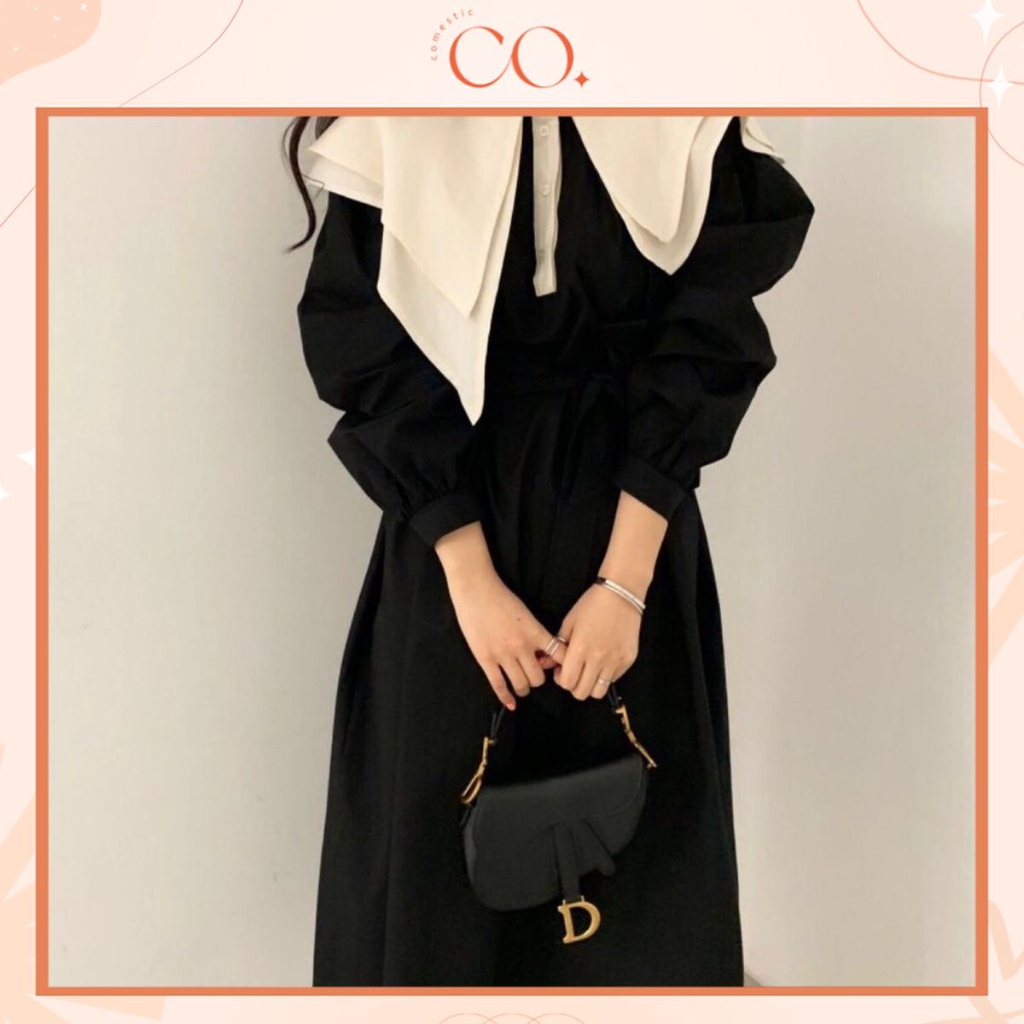 Đầm Dài Thắt Eo Phong Cách Ulzzang Mẫu Mới Nhất