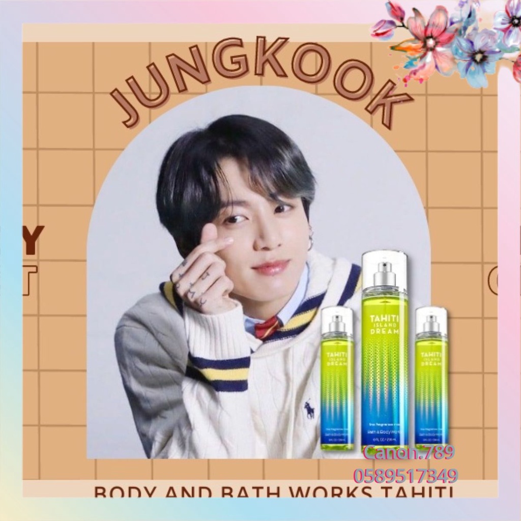 🐳 Canon.789🌱Xịt Thơm Mịn Da Lưu Hương Toàn Thân Bath & Body Works - Tahiti Island Dream-Mẫu Thử 30ml/50ml