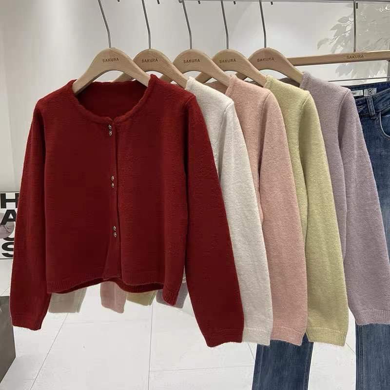 Áo khoác len cúc hoa Nana21