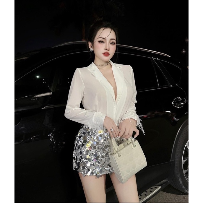 SET ÁO SƠ MI VÀ CHÂN VÁY KIM SANG TRỌNG BIGSIZE TỪ 55-100kg