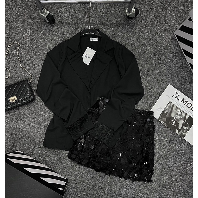 SET ÁO SƠ MI VÀ CHÂN VÁY KIM SANG TRỌNG BIGSIZE TỪ 55-100kg