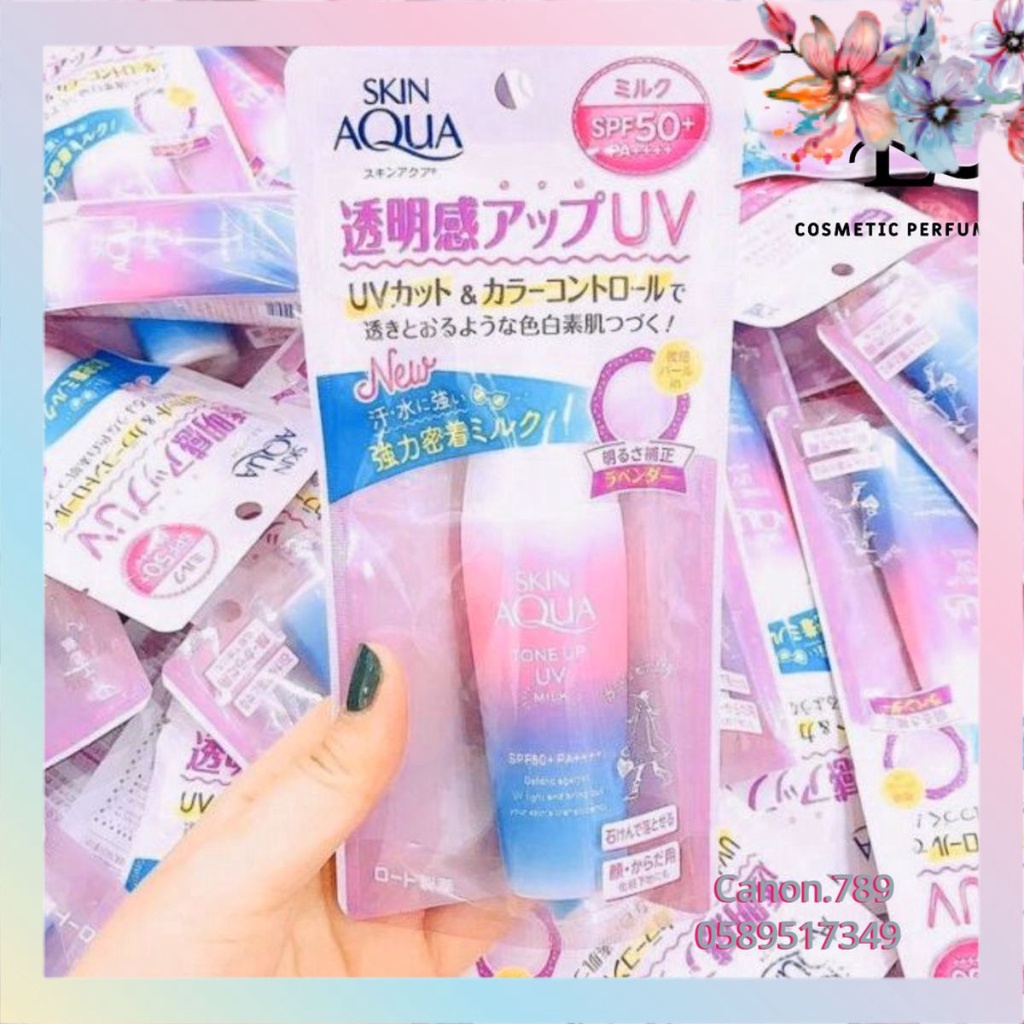 🐳 Canon.789🌱 Sữa chống nắng Skin Aqua Tone Up Milk 40ml - Nội địa Nhật
