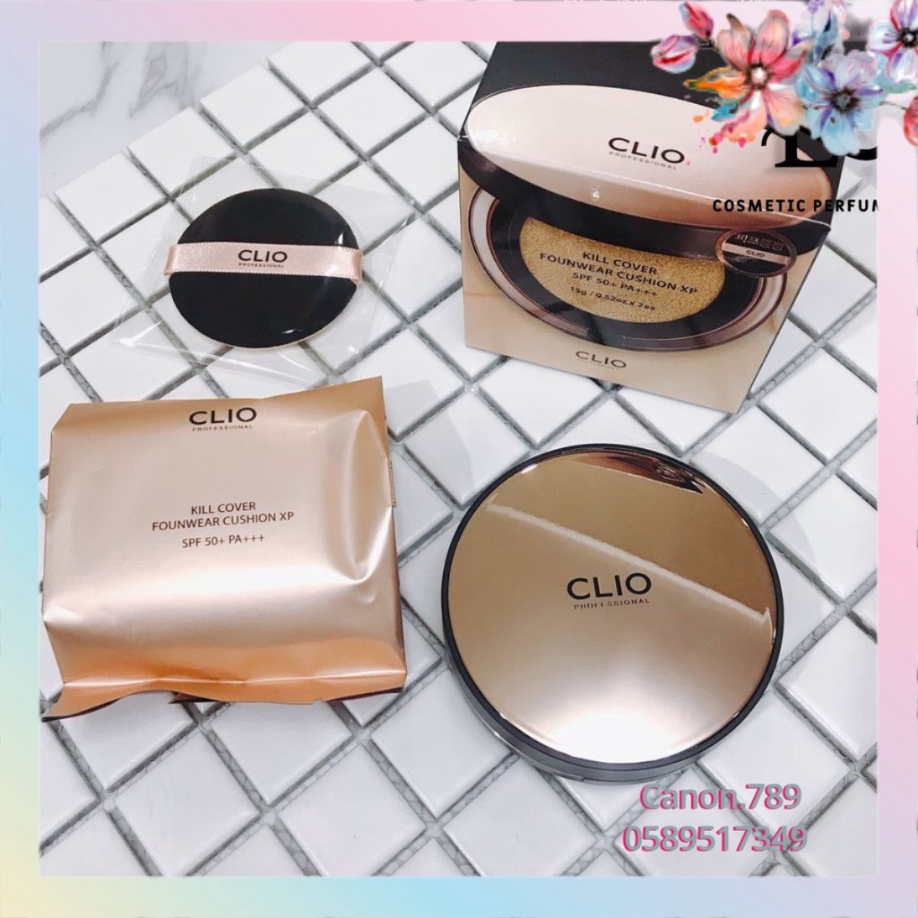 🐳 Canon.789🌱PHẤN NƯỚC CLIO KILL COVER AMPOULE CUSHION SPF 50+ PA++