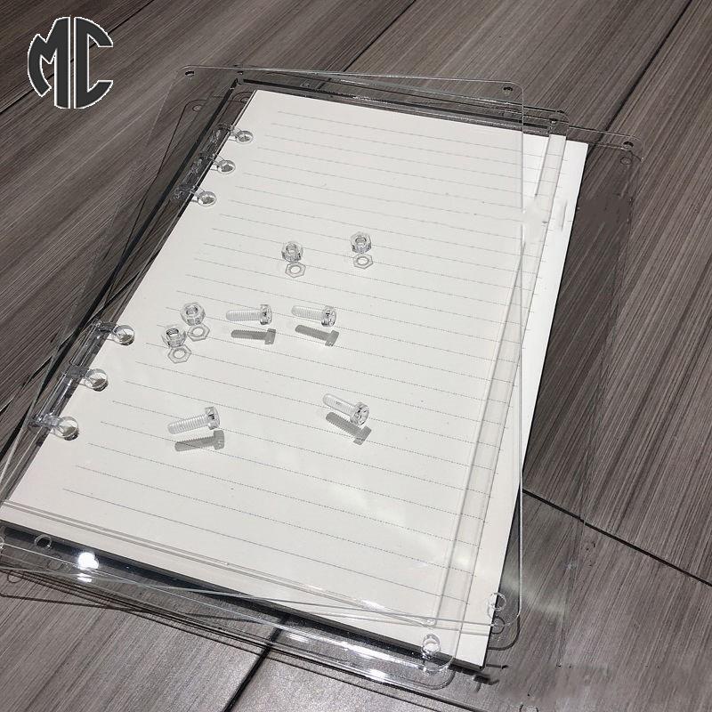 Sổ Tay a5 a7 Bìa acrylic Trong Suốt diy