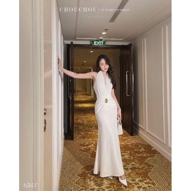 ĐẦM ĐÍNH ĐÁ EO YẾM MAXI DÀI