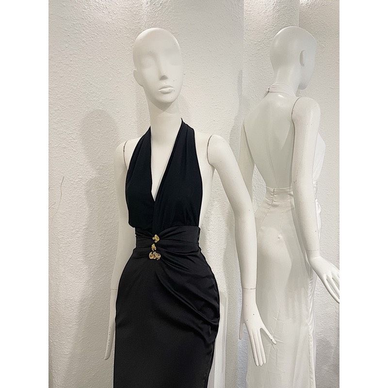 ĐẦM ĐÍNH ĐÁ EO YẾM MAXI DÀI