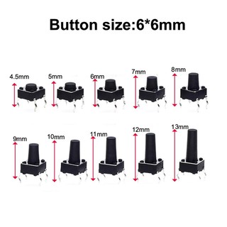 Nút Nhấn 4 Chân 6x6x16mm