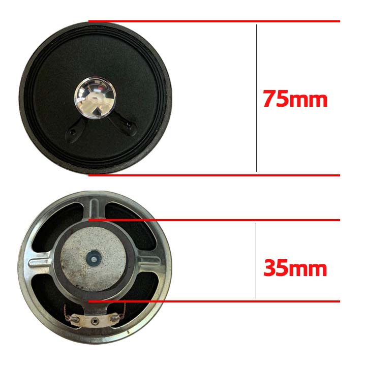 Loa Xe Điện Trẻ Em 8Ohm 3W Đường Kính 75mm - Loa 8Ω 3W 2,5inch