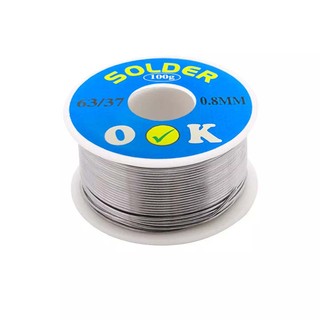 Thiếc hàn solder wire 0.8mm 100g tỷ lệ 63/37 sn/pb solder-ok