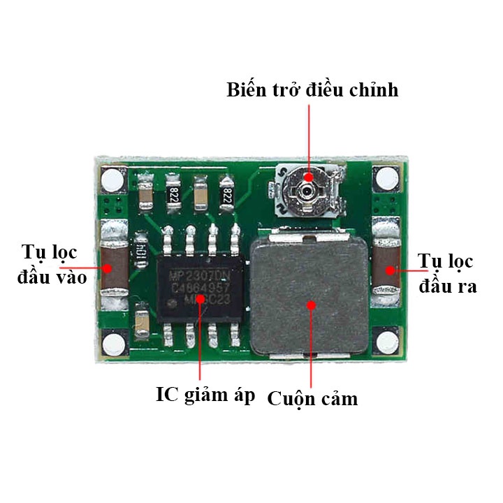 Module Hạ Áp DC-DC Mini 360 3A 4-23V